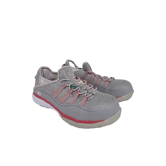 Skechers Women's Aluminum Toe SP Slip Resistant Work Shoes 99996596 Grey 11M - Picture 1 of 8
